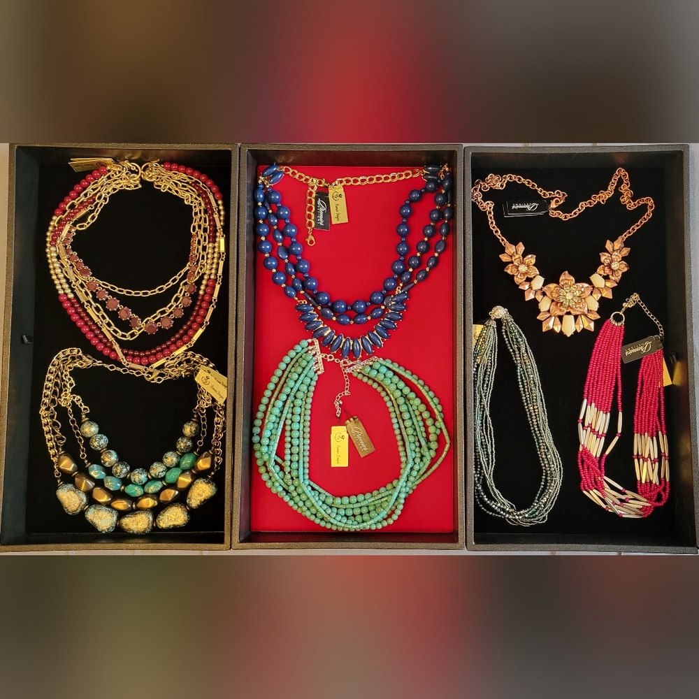 Premier Designs Jewelry 7 Necklace Set - Mid-length Statement Pieces